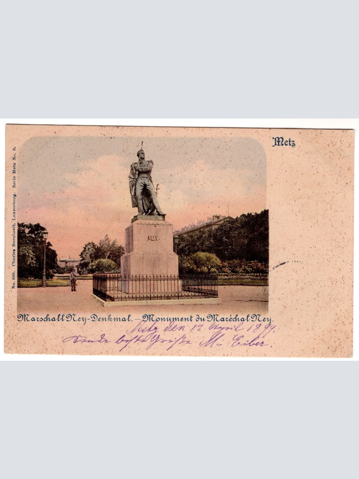 AK, Metz, Marschall Ney-Denkmal, Frankreich, Ansichtskarte (S7367)