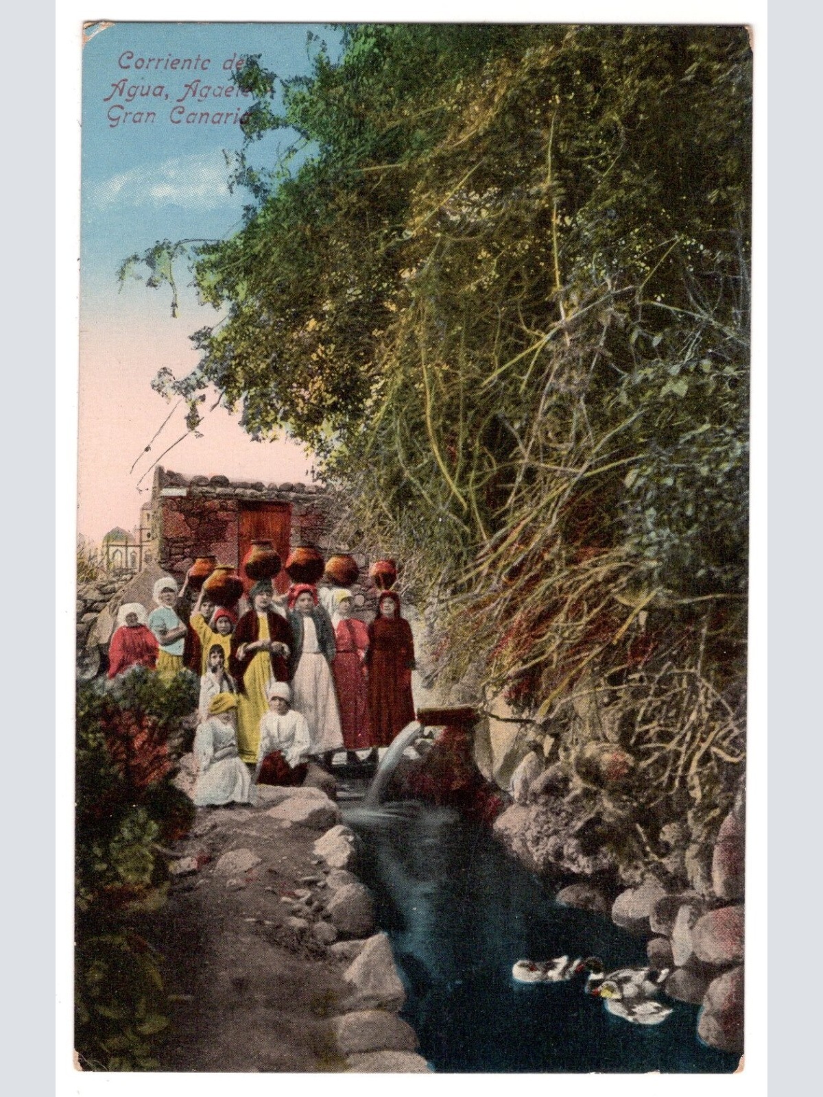 AK, Las Palmas, Corriente de agua Agaete, Spanien, Ansichtskarte (S7370)