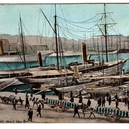 AK, Marseille, Yachts dans le Vieux Port, Frankreich, Ansichtskarte (S7386)