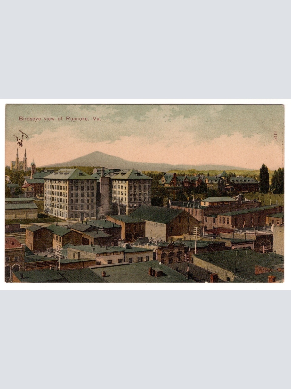 AK, Birdseye view of Roanoke, Ansichtskarte (S7422)
