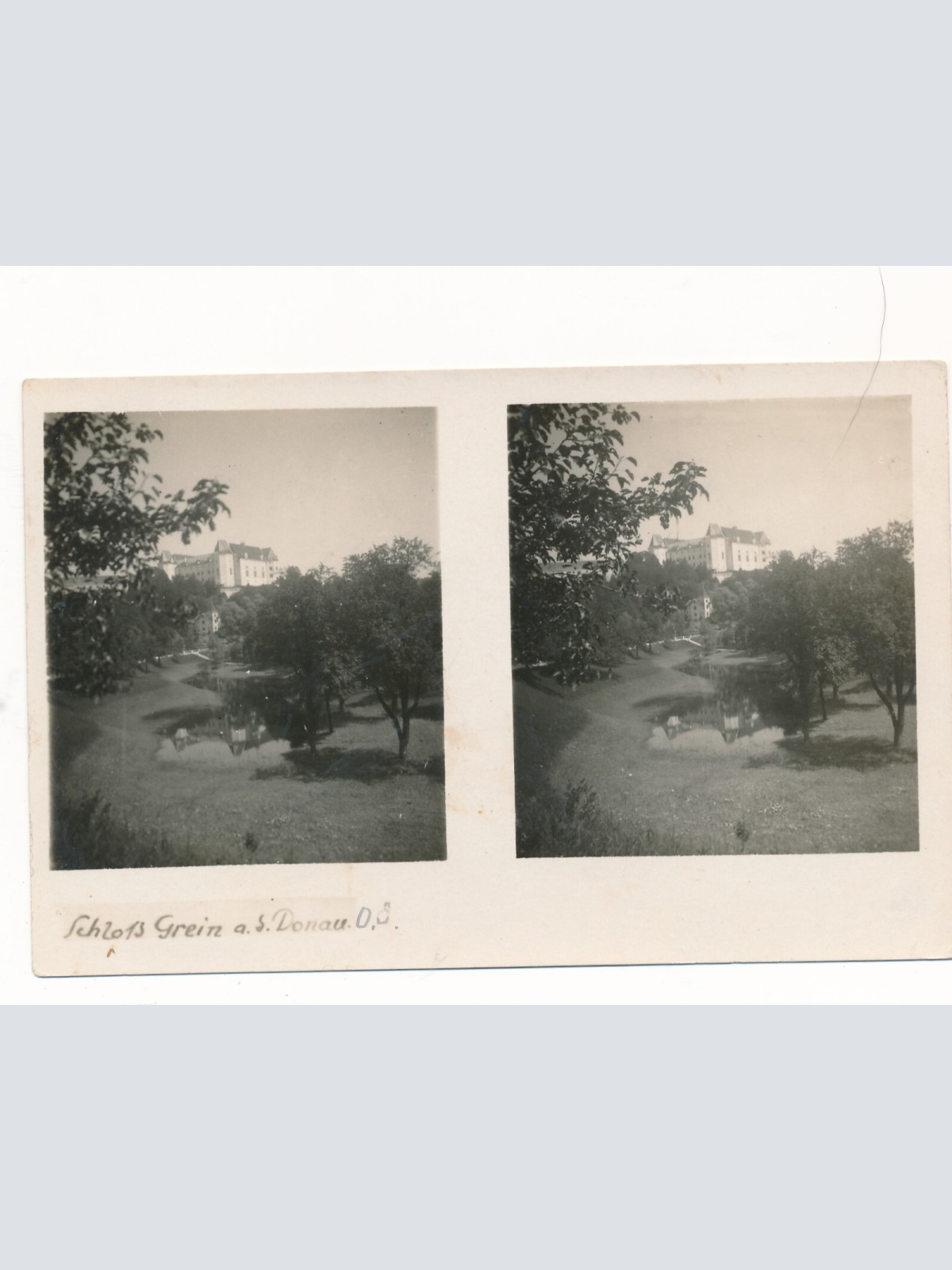 Stereo - AK vom Schloss Grein an der Doanu Oberösterreich Ansichtskarte (14575)