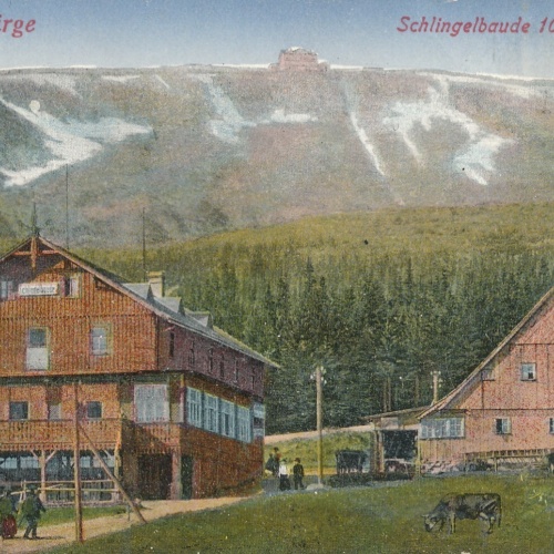 AK vom Riesengebirge Schlingelbaude Tschechoslowakei Ansichtskarte (14338)