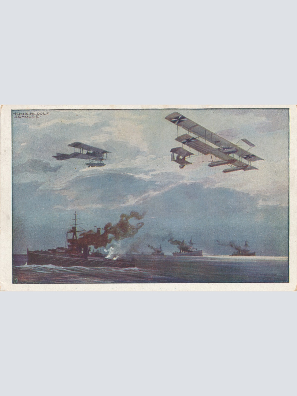 Künstler - AK von Hans Rudolf Schulze Luftflotte Militaria Ansichtskarte (14617)