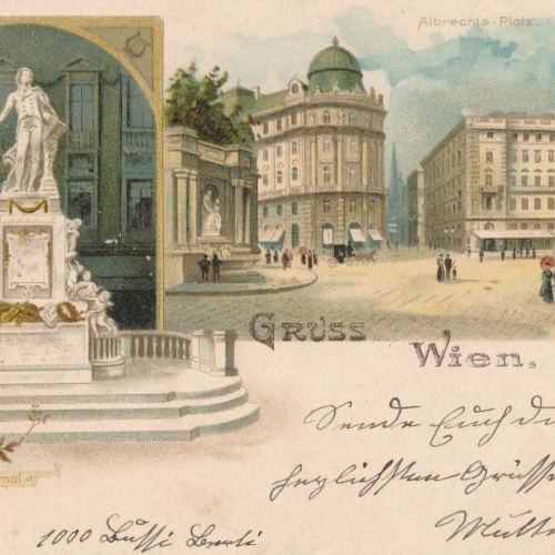Litho - Karte gruss aus Wien Ansichtskarte (14574)