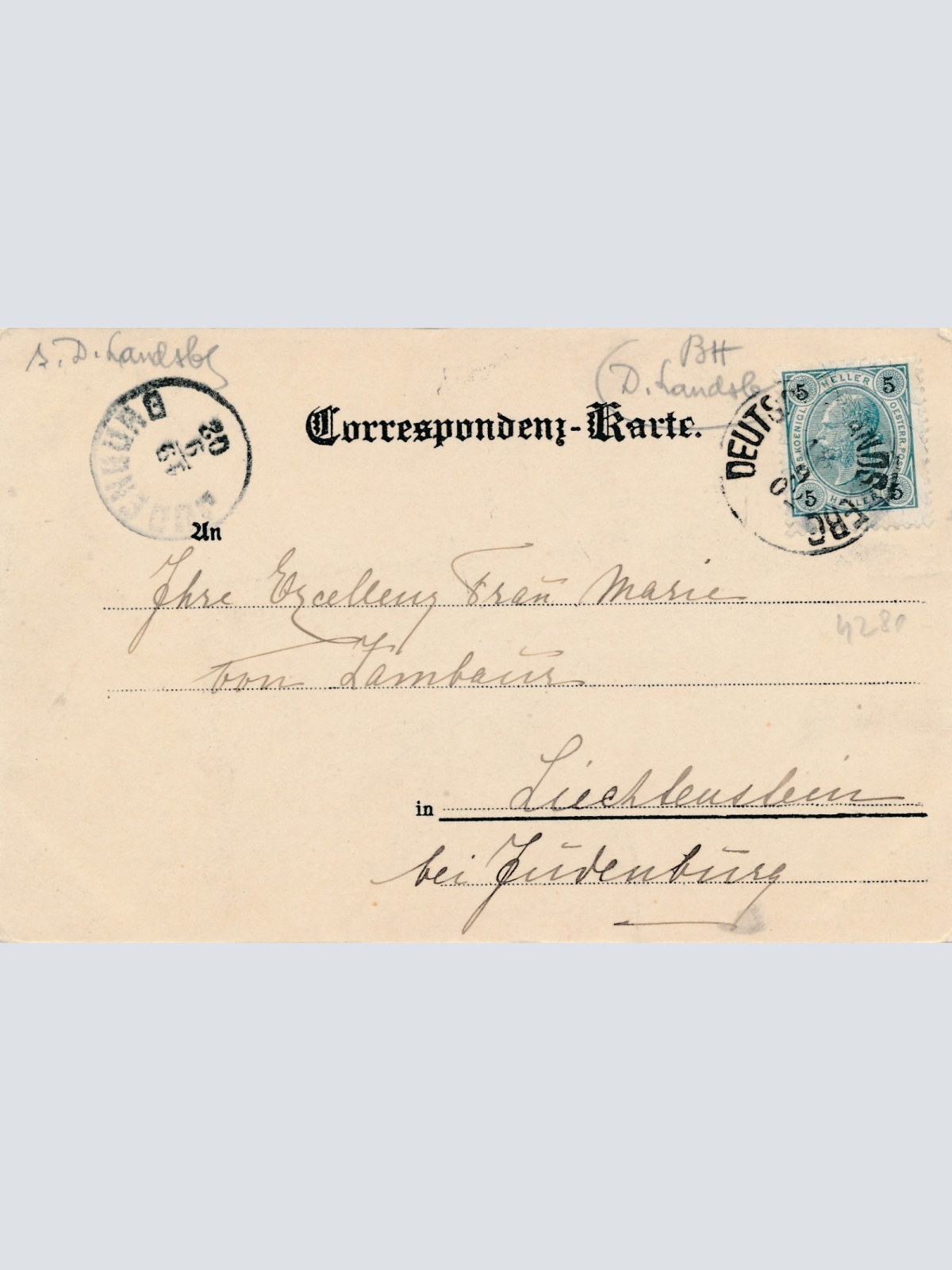 AK aus Hollenegg Eingang ins Schloss Steiermark Ansichtskarte (14636)