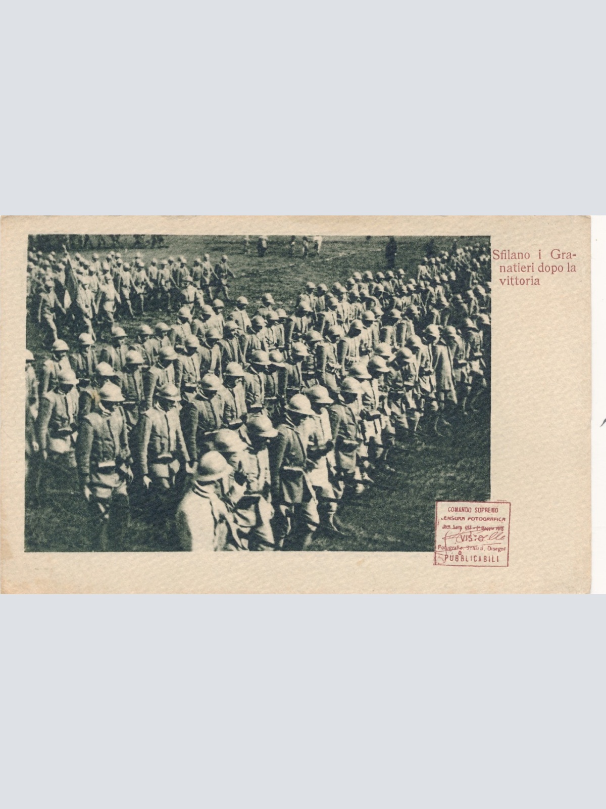 AK Sfilano i Granatieri dopo la Vittora Militaria Ansichtskarte (14650)