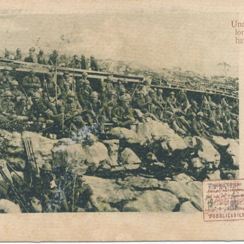 AK Una sosta nel Valone durante labattaglia Militaria Ansichtskarte (14652)