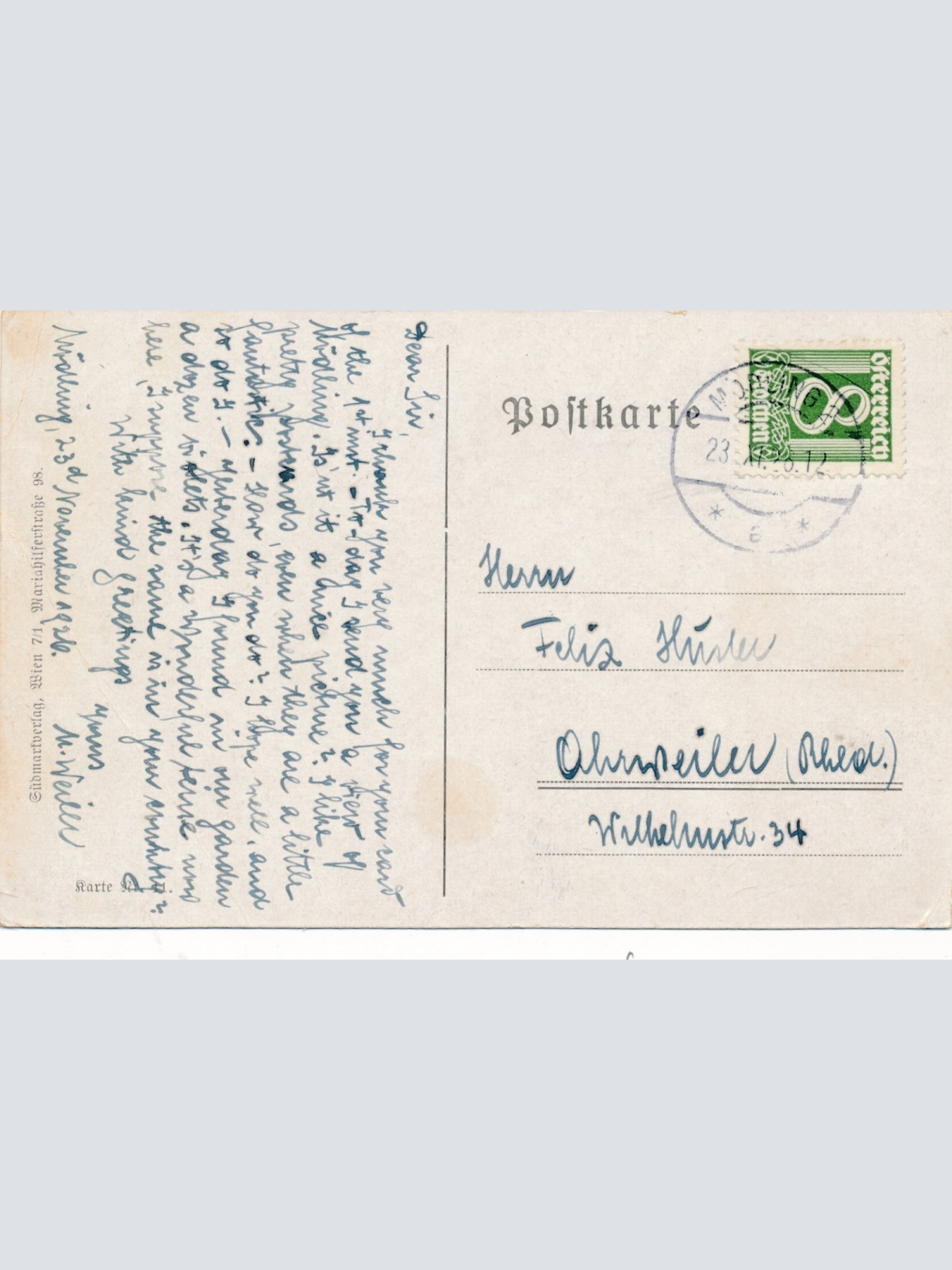 AK aus Innsbruck Adler mit Wappen Ansichtskarte (14687)