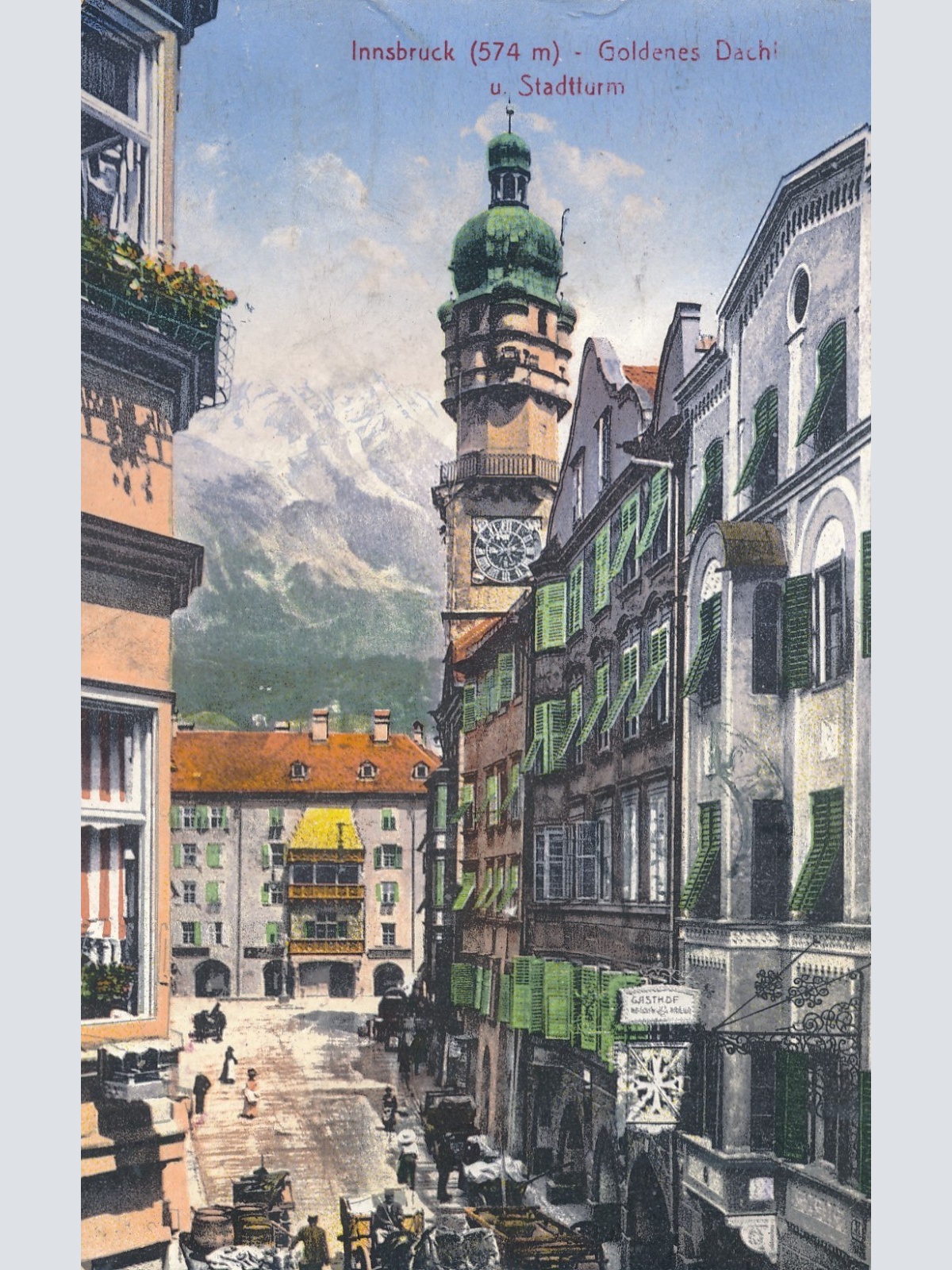 AK aus Innsbruck mit Goldenes Dachl Ansichtskarte (14678)