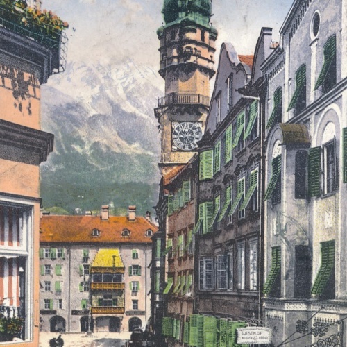 AK aus Innsbruck mit Goldenes Dachl Ansichtskarte (14678)