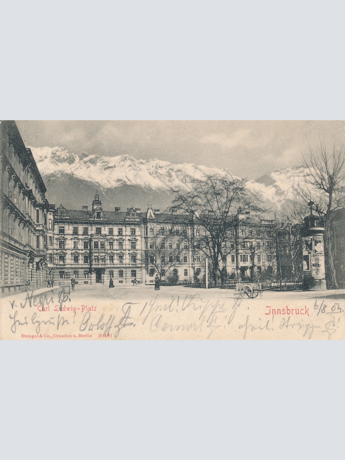 AK aus Innsbruck Carl Ludwigplatz Tirol Ansichtskarte (14719)