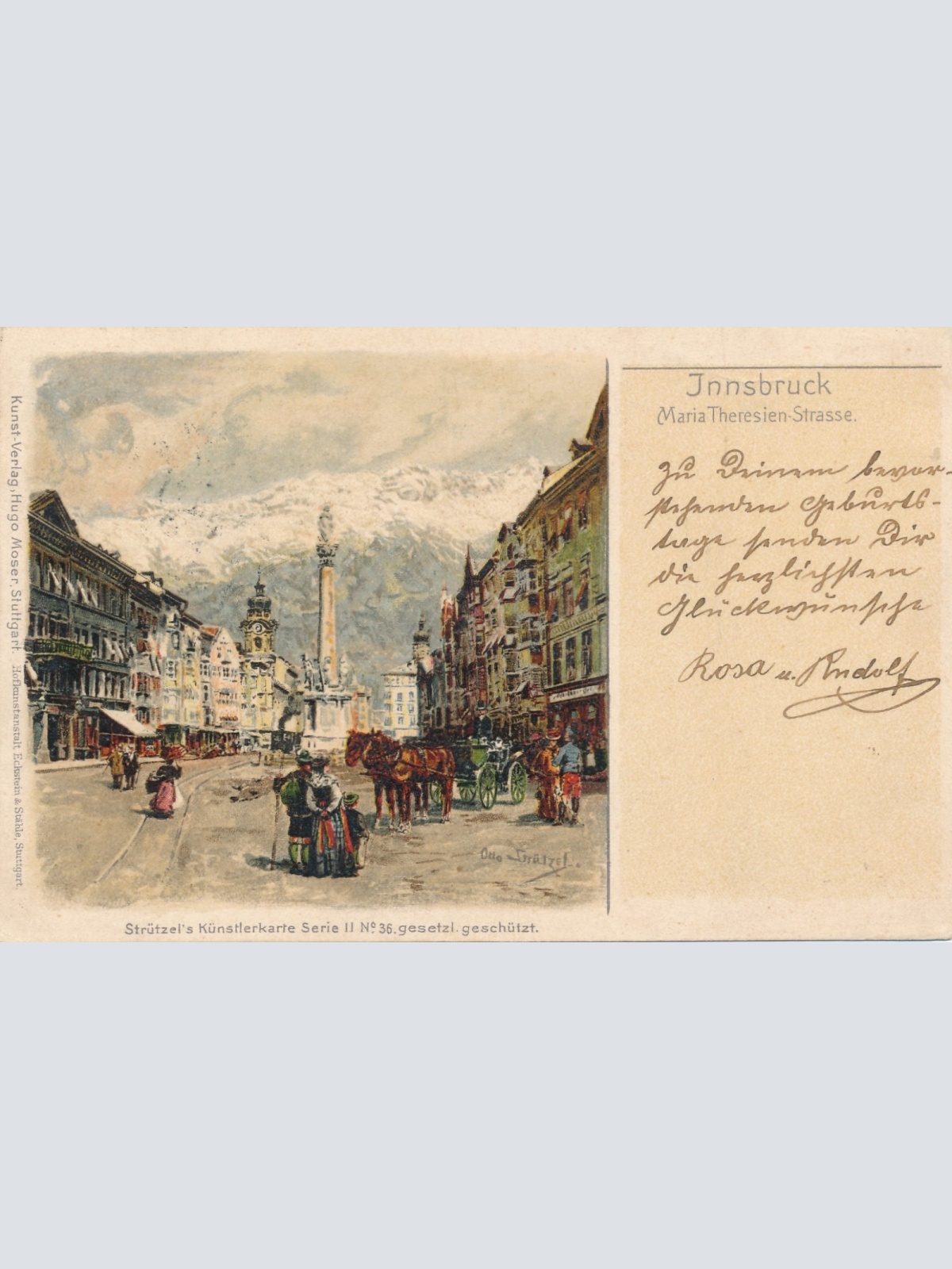 AK aus Innsbruck Maria Theresien Strasse Tirol Ansichtskarte (14702)