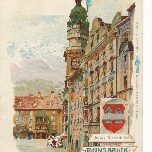 AK aus Innsbruck Herzog Friedrich Strasse Ansichtskarte (14683)