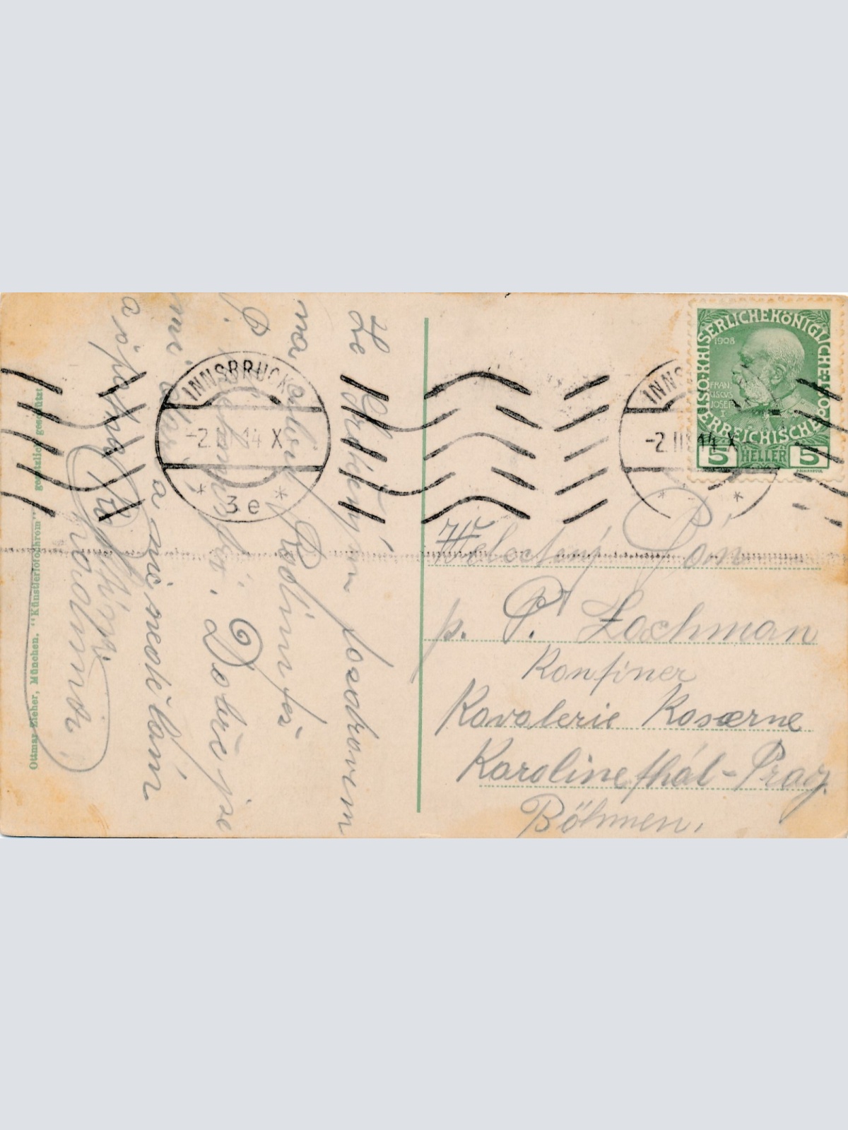 AK Innsbruck gegen Süden mit Serles Tirol Ansichtskarte (14759)