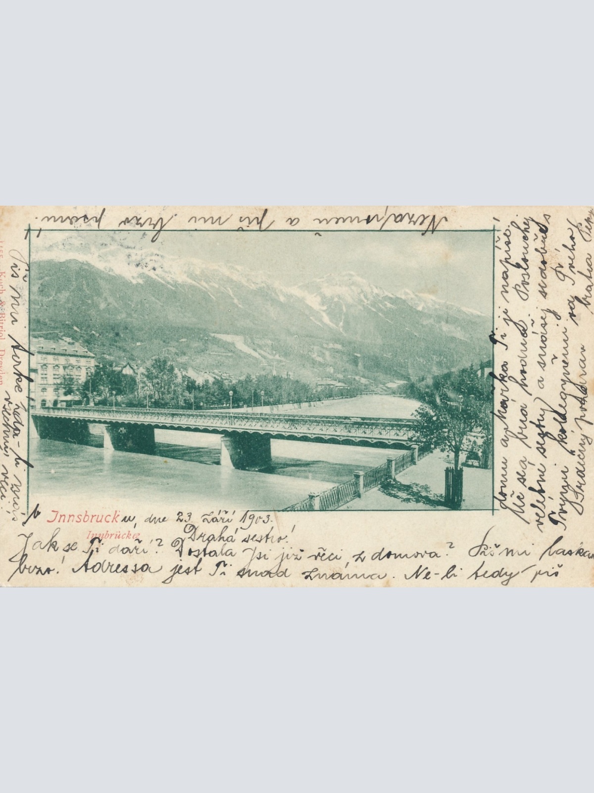 AK aus Innsbruck Innbrücke Tirol Ansichtskarte (14762)