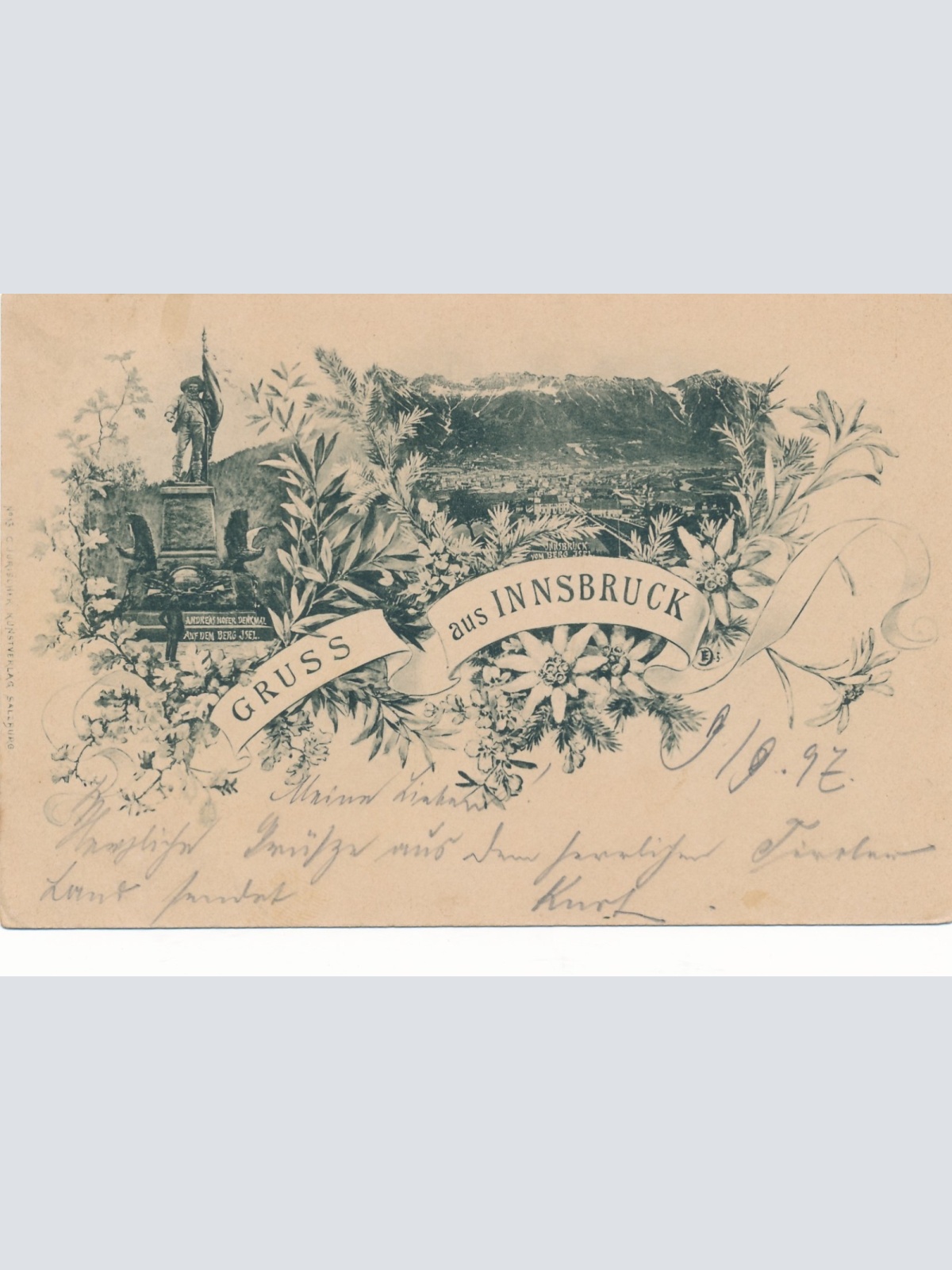 AK gruss aus Innsbruck Ansichtskarte (14777)