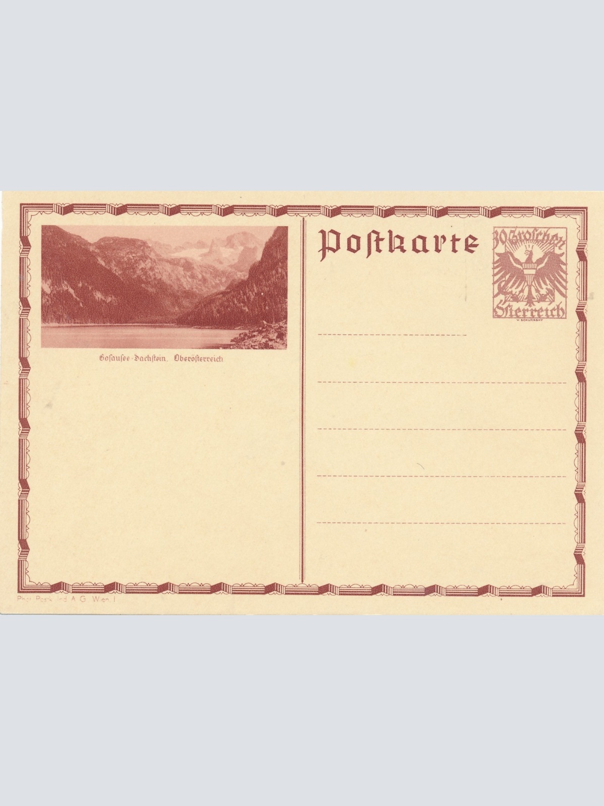 30 Groschn - Bildpost - Karte Gosausee Dachstein Ob Öst (14782)