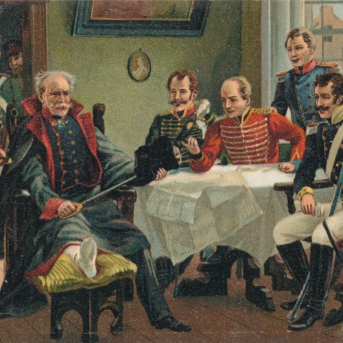 AK aus Grosser Zeit Blücher empfängt bei Genappe Ansichtskarte (14851)