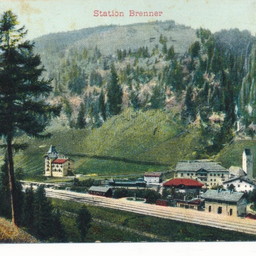 AK von der Station Brenner Bahnhof Tirol Ansichtskarte (14755)