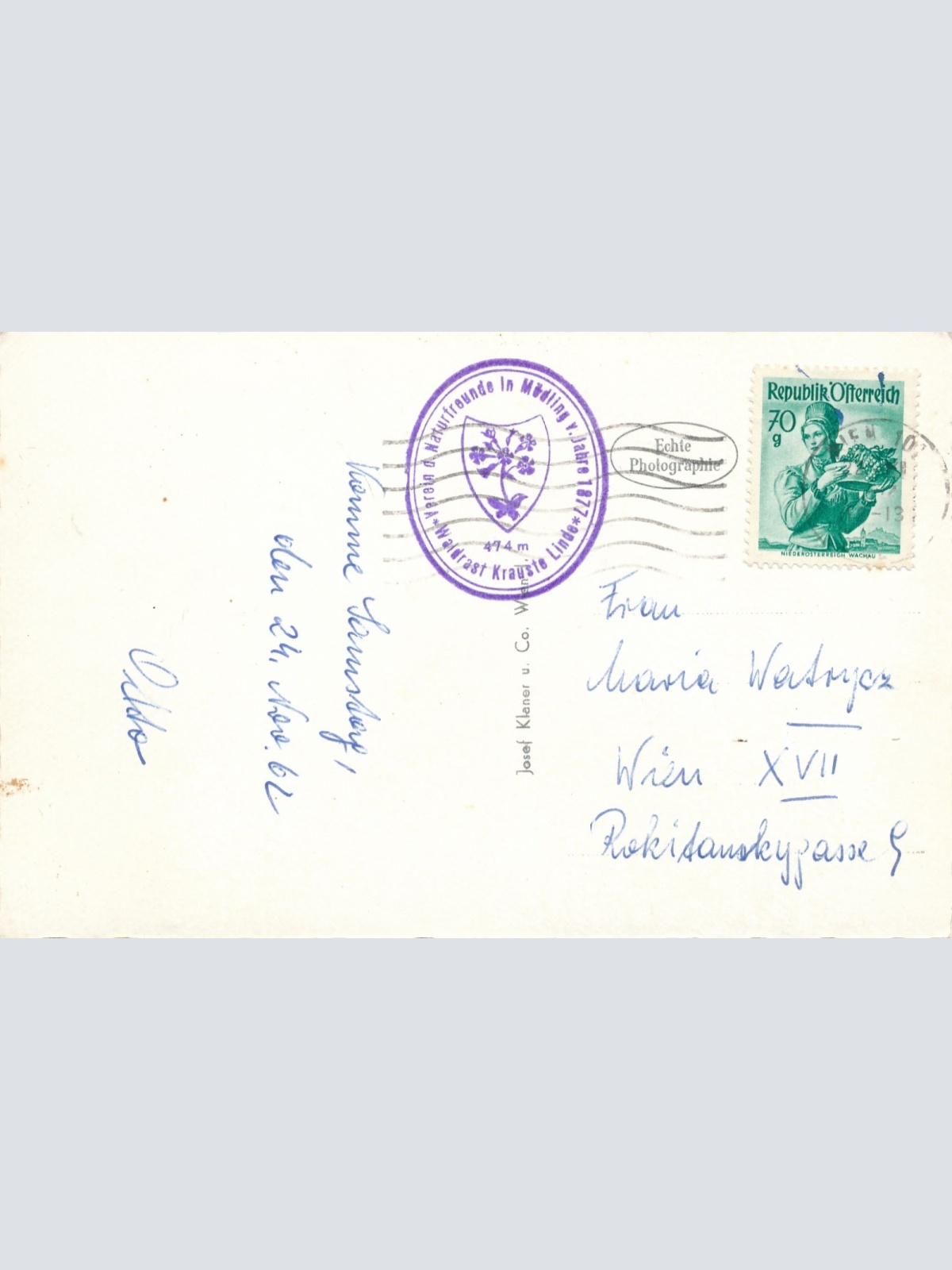 AK aus Waldrast zur Krausten Linde Niederöst. Ansichtskarte (14951)