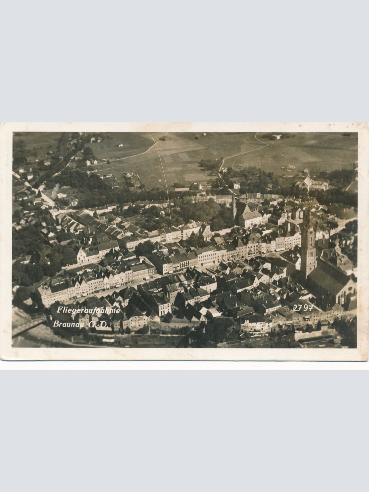 AK aus Braunau Fliegeraufnahme Oberösterreich Ansichtskarte (15057)