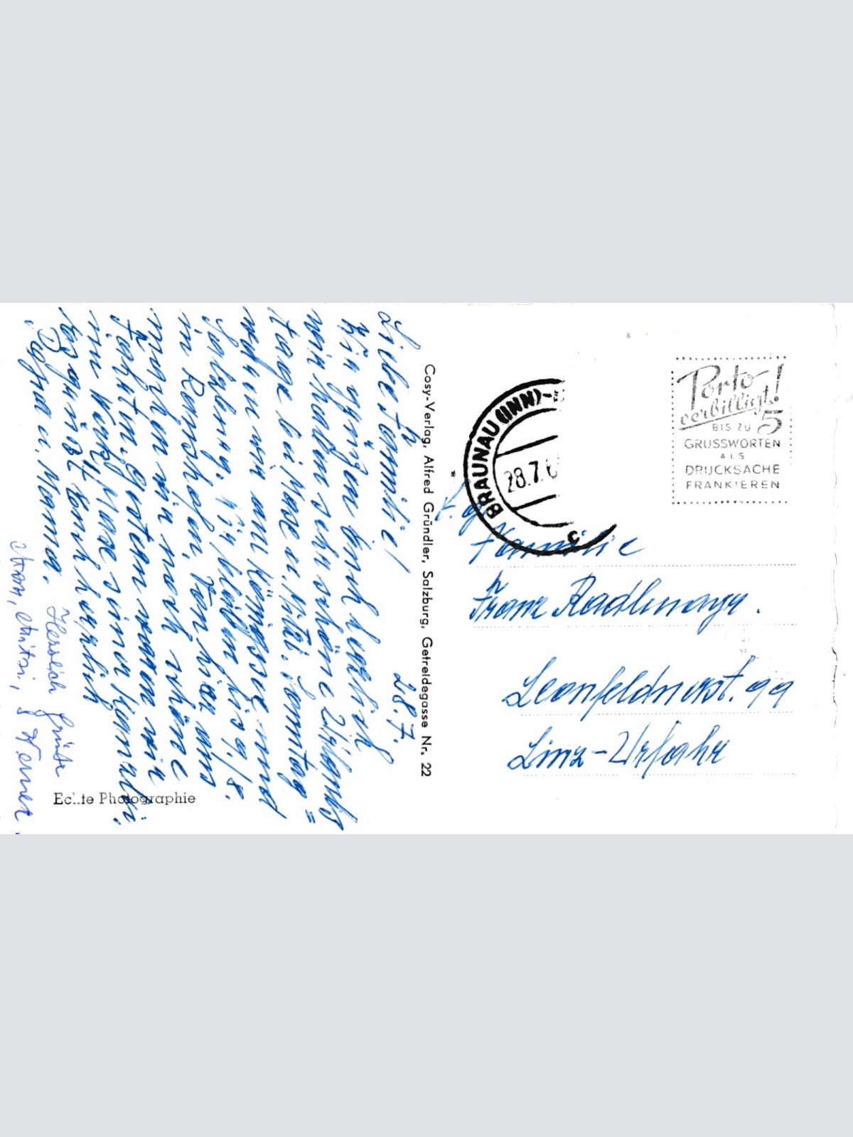 AK aus Braunau neue Innbrücke Oberösterreich Ansichtskarte (15080)