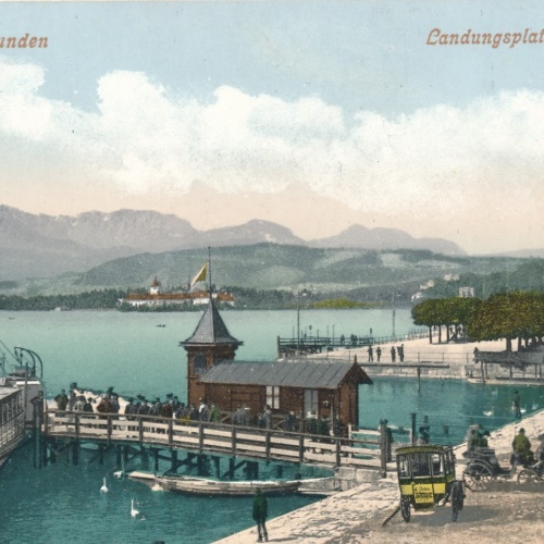 AK aus Gmunden Landungsplatz Oberösterreich Ansichtskarte (15088)