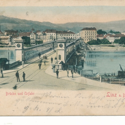AK aus Linz an der Donau mit Brücke Oberösterreich Ansichtskarte (15098)