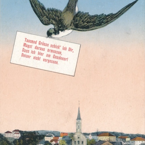 AK aus Maria Schmolln mit Schwalbe Oberösterreich Ansichtskarte (15111)