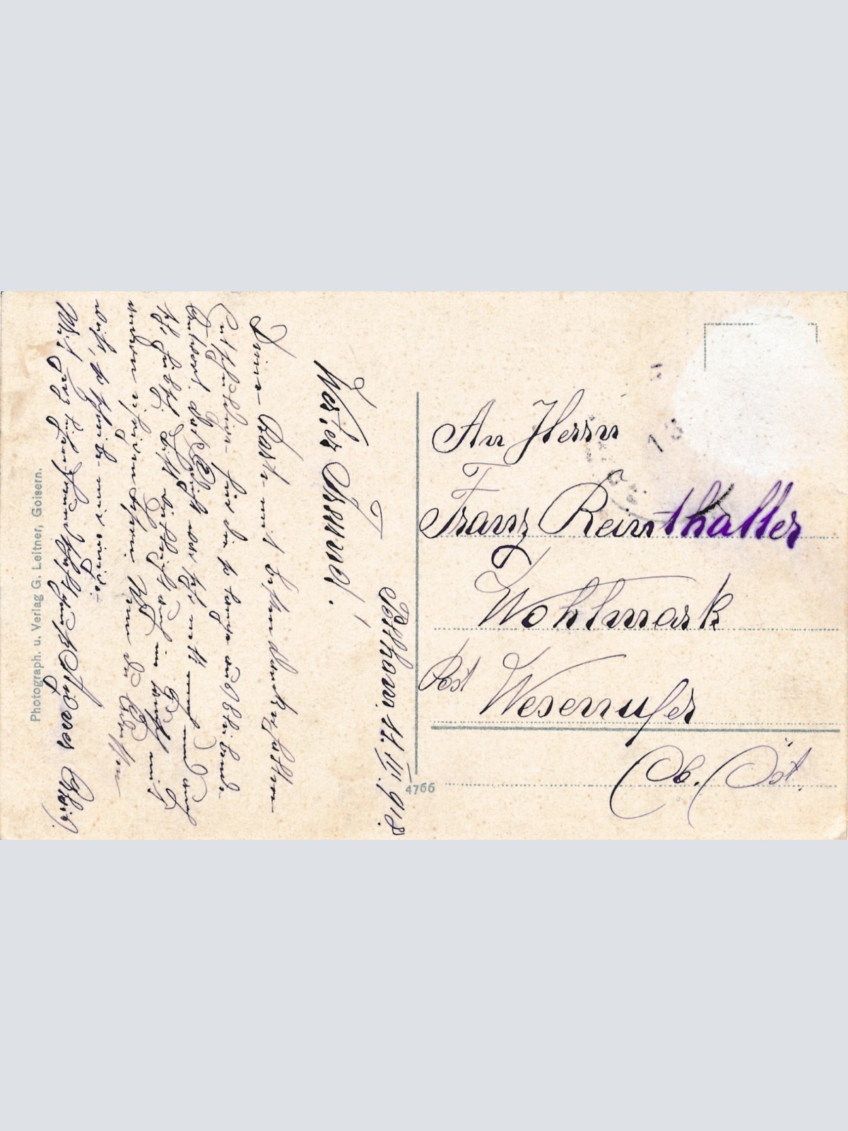 AK aus Goisern mit Jochwand Oberösterreich Ansichtskarte (15135)