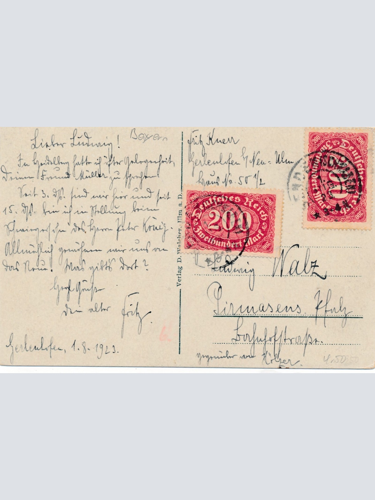 AK aus Neu Ulm Bahnhof und Kgl Postgebäude Bayern Ansichtskarte (14929)