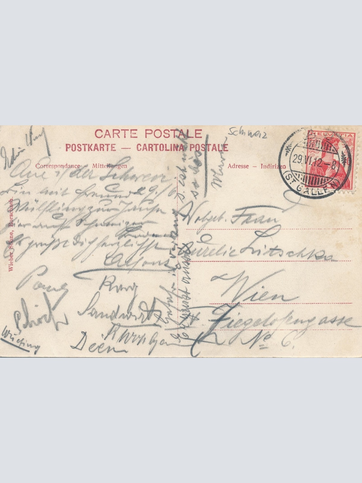 AK aus AU + Gasthof zum Schiff mit Kutschen Schweiz Ansichtskarte (14924)