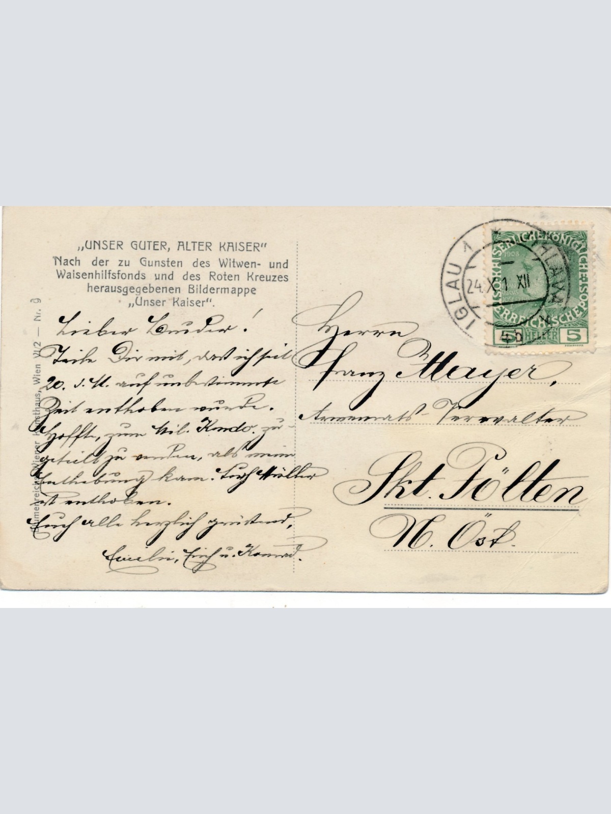 AK Morgenspaziergang des Kaisers im Jainzental Militaria Ansichtskarte (14976)