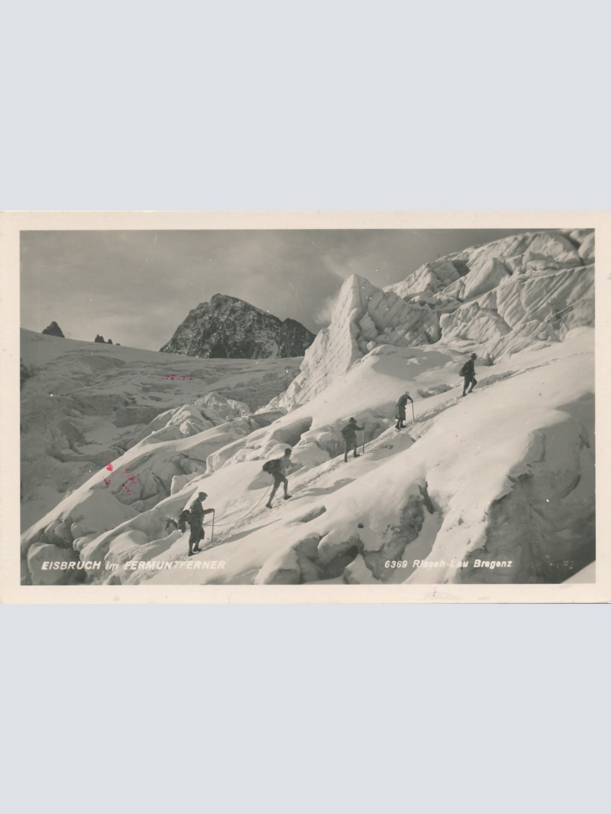 AK Eisbruch in Fermuntferner mit versch. Hüttenstempel Ansichtskarte (14979)