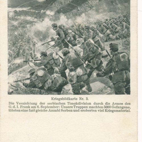 AK Militaria Rot Kreuz Karte Nr. 3 Vernichtung der Serbisch. Timokdivison (16029