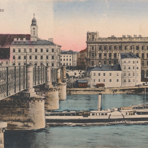 AK aus Linz an der Doanu mit Dampfer Oberösterreich Ansichtskarte (15094)