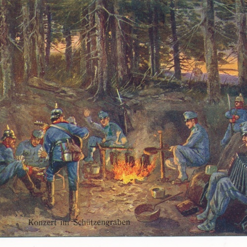 AK Militaria Konzert im Schützengraben (16025)