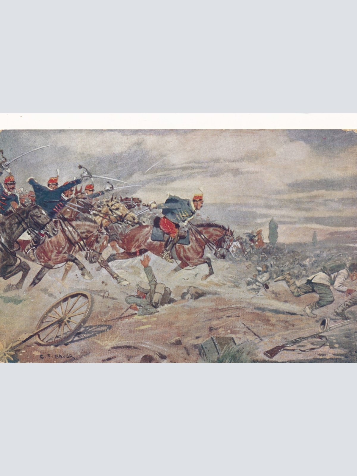 AK Militaria Husarenangriff aus Prezemysl (16023)