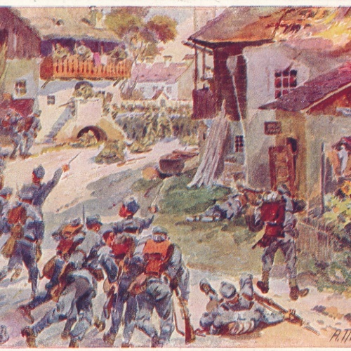 AK Militaria Kühner Sturmangriff eines Zuges des 27. Infanterie Reg. (16022)