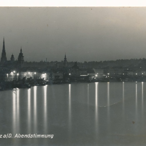 AK aus Linz Abendstimmung Oberösterreich Ansichtskarte (15267)