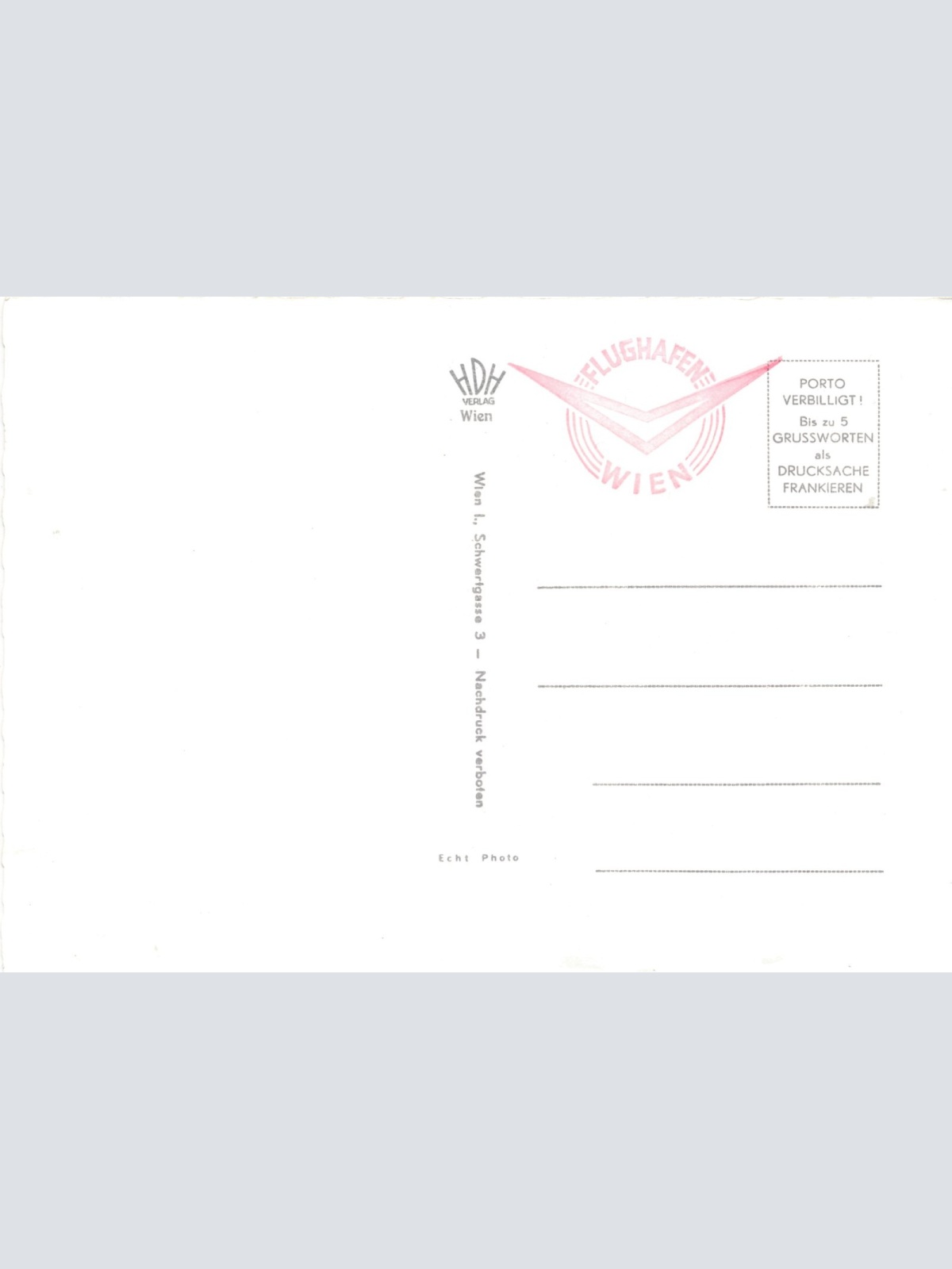 AK aus Wien Flughafen Schwechat mit Flugzeug Ansichtskarte (15292)