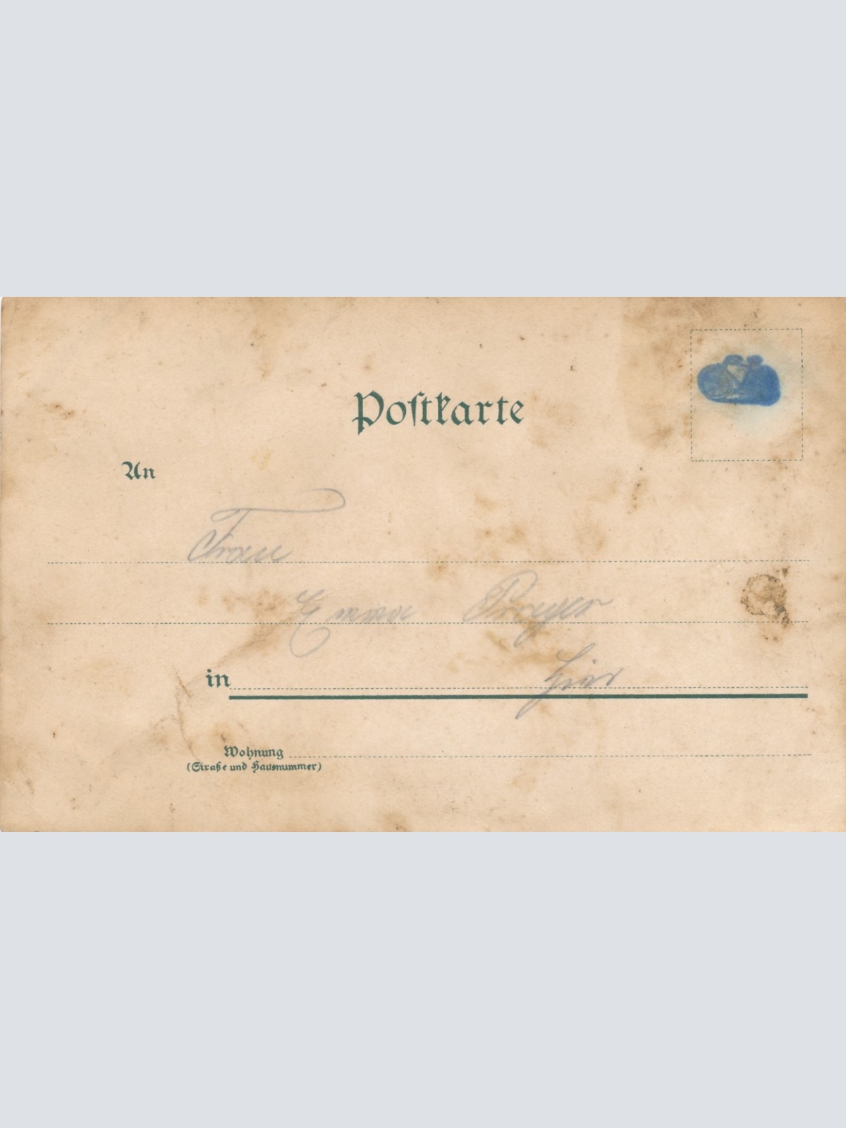 AK Frau mit Fahrad Ansichtskarte (15875)