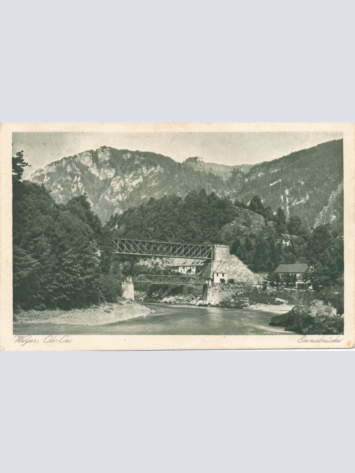 AK aus Weyer mit Brücke Oberösterreich Ansichtskarte (15820)
