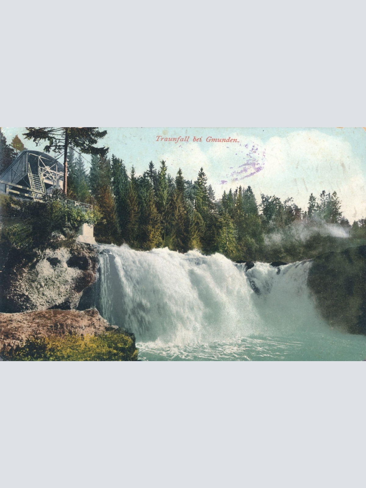 AK aus Gmunden vom Traunfall Oberösterreich Ansichtskarte (15910)