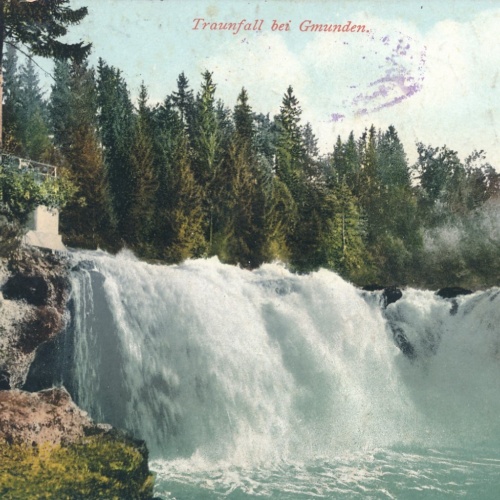 AK aus Gmunden vom Traunfall Oberösterreich Ansichtskarte (15910)