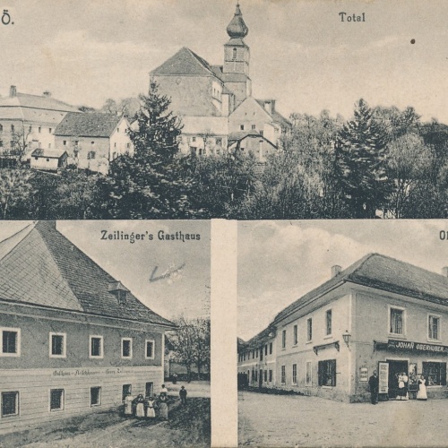 AK aus Adlwang mit Oberhubers Handlung Oberösterreich Ansichtskarte (15526)