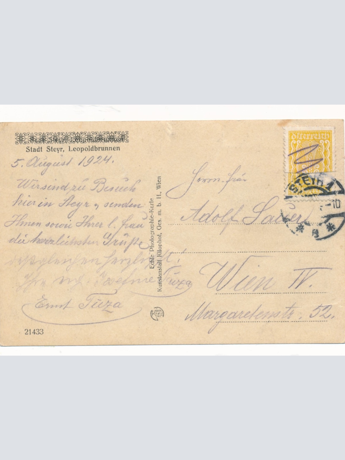 AK aus Steyr Oberösterreich Ansichtskarte (15906)