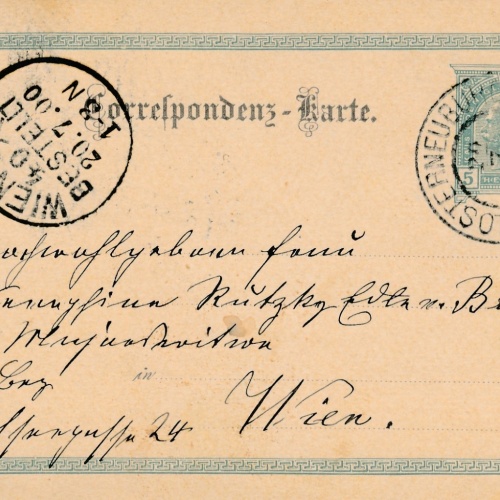 5 Heller Ganzsachen - Karte aus Klosterneuburg (16211)