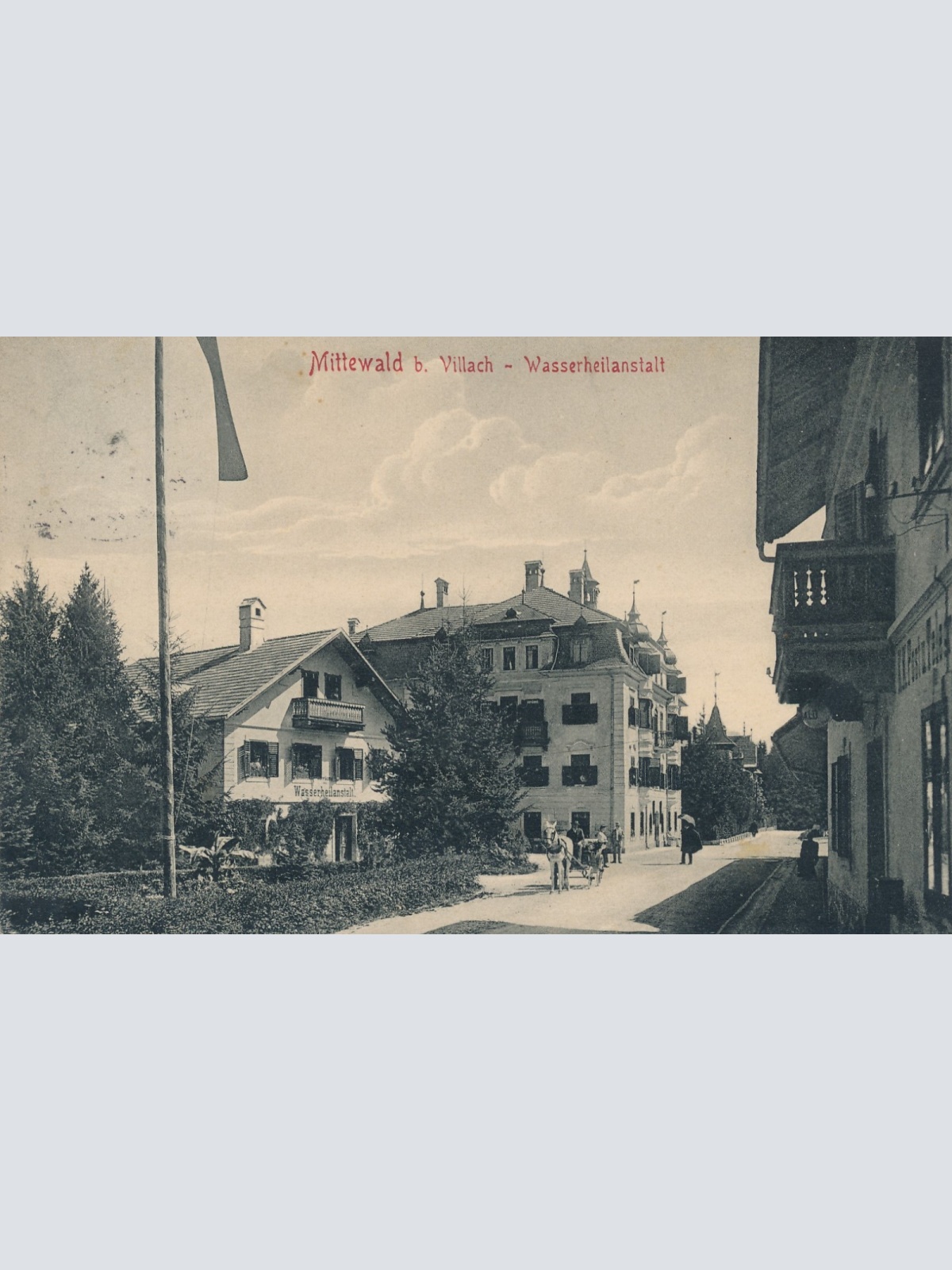 AK aus Mittewald bei Villach Wasserheilanstalt Kärnten Ansichtskarte (16041)