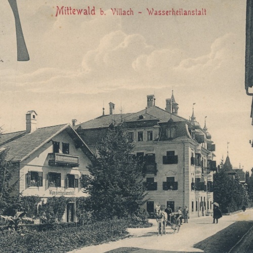 AK aus Mittewald bei Villach Wasserheilanstalt Kärnten Ansichtskarte (16041)